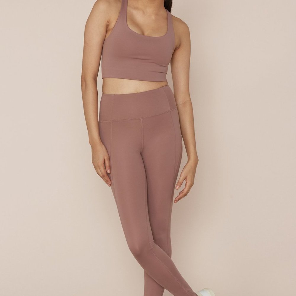 Girlfriend Collective High-Rise Legging in Rose Quartz